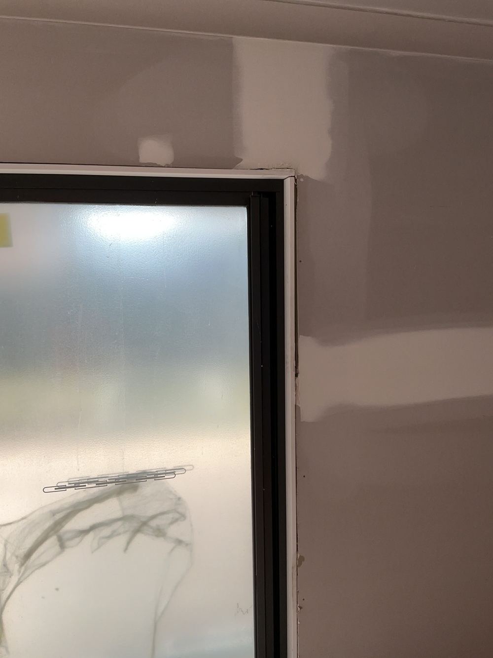 Window architraves not yet installed at fixing stage, Cobbitty