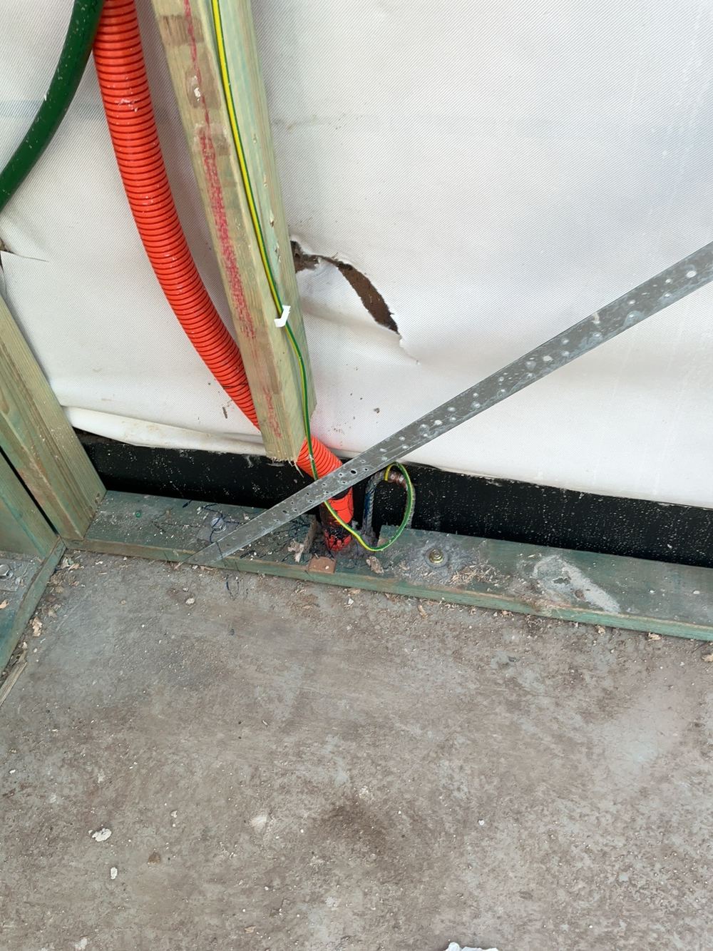 Damaged stud that needs replacing or laminating, found during a frame inspection in Menangle Park