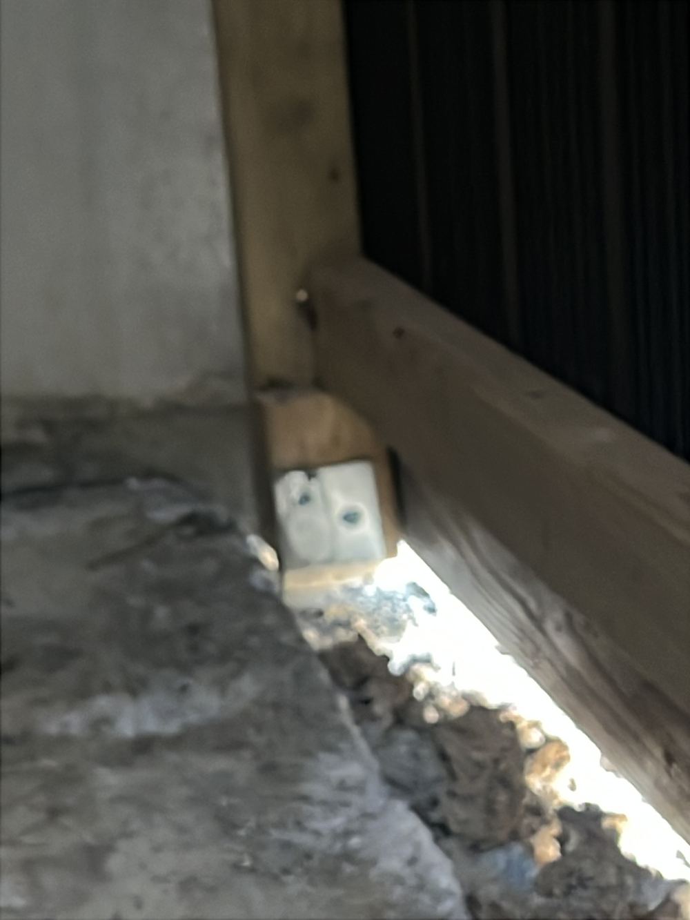 Timber cladding cast into concrete